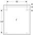 Geberit Option Basic Square Lichtspiegel 80 cm, Beleuchtung oben (502.813.00.1)