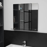 vidaXL Wandspiegel mit Regal 50&times;50 cm Hartglas