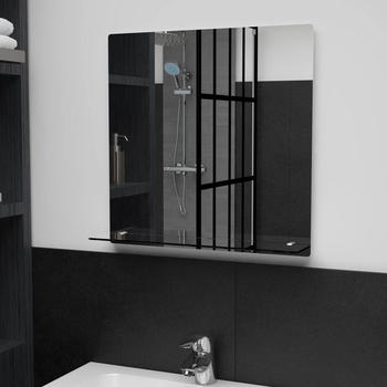 vidaXL Wandspiegel mit Regal 50x50cm Hartglas (249437)
