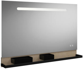 Burgbad Fiumo mit LED-Beleuchtung 100x81,7x15cm zimt/schwarz