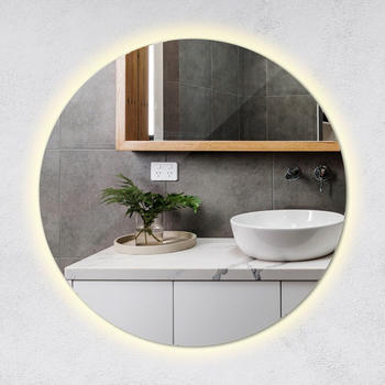 Tulup LED-Badspiegel &Oslash; 70 cm Neutralwei&szlig;