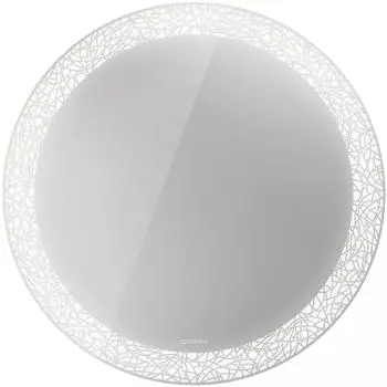 Duravit Happy D.2 Plus Spiegel Sensor-Version, Lichtfelddekor organic, Ø 70 x 4,7 cm