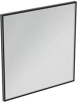 Ideal Standard Conca Spiegel quadratisch 120 cm, mit Beleuchtung neutral, schwarz gerahmt