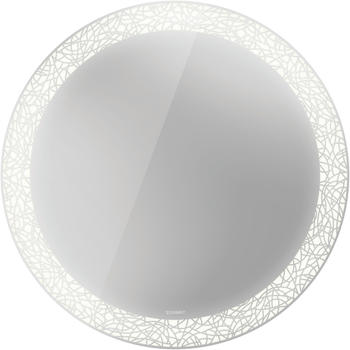 Duravit Happy D.2 Plus Spiegel Sensor-Version, Lichtfelddekor organic, Ø 90 x 4,7 cm, mit Spiegelheizung