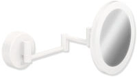 HEWI Serie 950 Kosmetikspiegel, beleuchtet, Kosmetikspiegel, wei&szlig; matt