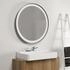 Ideal Standard Conca Spiegel rund 90 cm, mit Ambientelicht und Metallrahmen neutral, schwarz gerahmt
