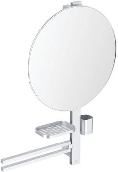 Ideal Standard Ideal Standard Alu+ Beauty Bar Accessoires-Kombination L800 mit Spiegel Ø 50 cm silver