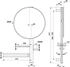 Ideal Standard Ideal Standard Alu+ Beauty Bar Accessoires-Kombination L800 mit Spiegel Ø 50 cm silver