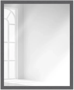 WANDStyle Wandspiegel H960 aus Massivholz in Grau 33x93 cm im Stil Modern