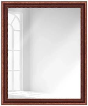 WANDStyle Wandspiegel H390 aus Massivholz in Braun 66x86 cm im Stil Landhaus