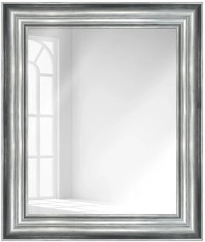 WANDStyle Wandspiegel H240 aus Kunststoff in Silber 73x93 cm im Stil Modern