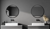 Black Hole Matt Spiegel - Rund, 80 Cm - Runder Wandspiegel In Matt Schwarz -
