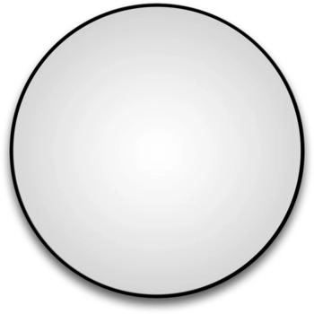 DSK Wandspiegel Silver Globo Ø 100 cm Schwarz Matt Rund
