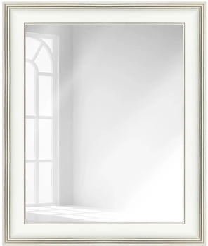 WANDStyle Wandspiegel H235 aus Kunststoff in Weiß 60x70 cm im Stil Klassisch