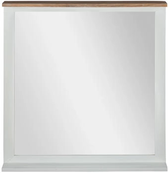 WOMO-DESIGN Wandspiegel Xian 80x76 cm Rechteckig Natur/Wei&szlig; Handgefertigt