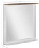 WOMO-DESIGN Wandspiegel Xian 80x76 cm Rechteckig Natur/Weiß Handgefertigt