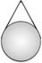 DSK Wandspiegel Silver Coiffeur Ø 80 cm Schwarz Matt Rund