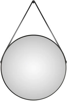 DSK LED-Lichtspiegel Silver Barbier Ø 80 cm Schwarz Matt Rund
