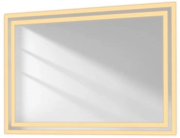 EMKE Badspiegel mit Beleuchtung 50x70 cm LED-Spiegel mit Wandschalter Warmweiß Licht