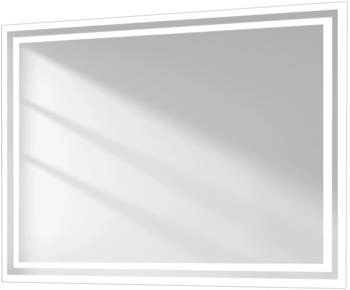 EMKE LED Badezimmerspiegel mit Beleuchtung 80x60 cm Badspiegel mit Kippschalter Anti-Beschlag