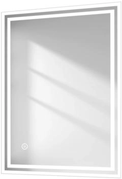 EMKE Badspiegel mit Beleuchtung 80x60 cm LED-Spiegel mit Anti-Beschlag Touchschalter Kaltweiß Licht