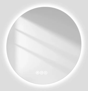 EMKE Rund Badspiegel Antibeschlage 70cm Badezimmerspiegel mit Beleuchtung 3 Dimmbare Lichtfarben