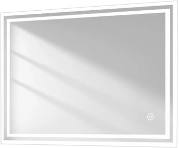 EMKE Badspiegel mit Beleuchtung 60x80 cm LED-Spiegel mit Touchschalter Anti-Beschlag Neutralweiß