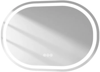 EMKE Oval Spiegel 80x60 cm Badspiegel mit Beschlagfrei Badezimmerspiegel 3 Dimmbare Lichtfarben