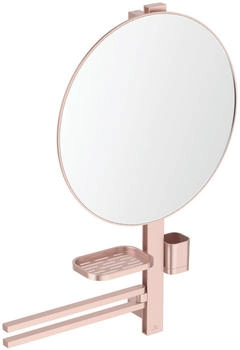 Ideal Standard Alu+ Beauty Bar Accessoires-Kombination L800 mit Spiegel Ø 50 cm rosé