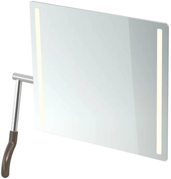 Hewi Serie 802 LifeSystem LED-Kippspiegel, Hebel links umbra