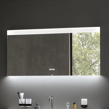 emco MI 250+ LED-Lichtspiegel 140 cm mit durchgehendem Lichtausschnitt und Touch-Bedienfeld aluminium (107140007000300)