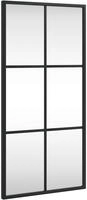 vidaXL Wandspiegel Schwarz 30x60 cm Rechteckig Eisen