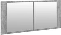 vidaXL LED-Spiegelschrank Grau Sonoma 100x12x45 cm