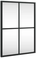 vidaXL Wandspiegel Schwarz 30x40 cm Rechteckig Eisen