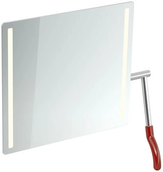 Hewi Serie 802 LifeSystem LED-Kippspiegel, Hebel rechts rubinrot