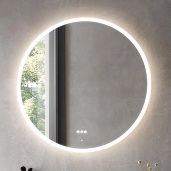emco MI 310+ LED-Lichtspiegel Ø 90 cm mit umlaufendem Lichtausschnitt und Touch-Bedienfeld acryl (109090009000400)