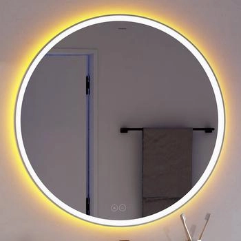 Hansgrohe Xarita S Spiegel Ø 90 cm mit Berührungssensor mattweiß