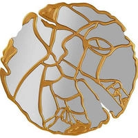 Kare Design Wandspiegel "Wandspiegel Pieces Gold &Oslash;100cm"