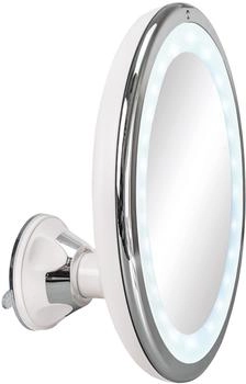 Kleine Wolke Kosmetikspiegel Flexy Max Weiß/Silber mit 10-facher Vergrößerung und LED Beleuchtung (8099127886)