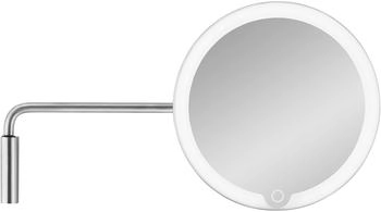 Blomus MODO LED-Kosmetikspiegel mit Wandhalterung, 5-fach Vergrößerung, polierter Edelstahl (65531)