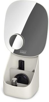 Joseph Joseph Viva Standspiegel und Kosmetik-Organizer mit herausnehmbarer Trennwand - Shell (75001)
