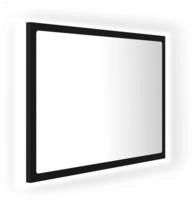 vidaXL LED-Badspiegel Schwarz 60x8,5x37 cm Acryl