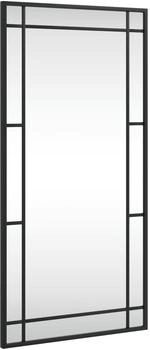 vidaXL Wandspiegel Rechteckig Schwarz Eisen 40x80 cm (9839.358629)