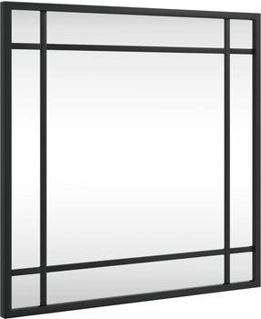 vidaXL Wandspiegel quadratisch Eisen schwarz (358633)