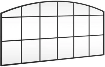 vidaXL Wandspiegel Gewölbt Eisen Schwarz (9839.358638)