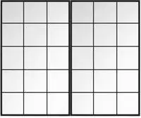 vidaXL Wandspiegel 2 Stk. Schwarz 100x60 cm Metall