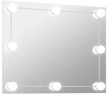 vidaXL Wandspiegel ohne Rahmen mit LED-Beleuchtung Rechteckig Glas (3078643)