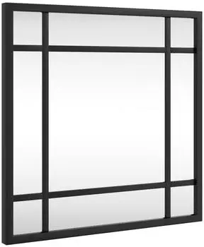 vidaXL Wandspiegel Schwarz 30x30cm Quadratisch Eisen (358632)