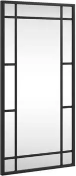 vidaXL Wandspiegel Schwarz 30x60cm Rechteckig Eisen (358628)