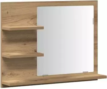 vidaXL Badspiegel mit Ablagen Artisan-Eiche 60x10,5x45cm (856256)